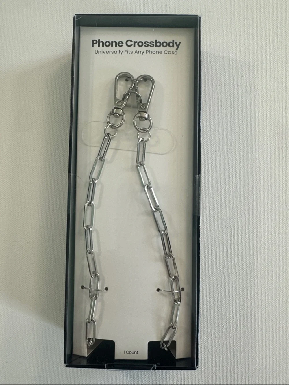 Silver Paper Clip Phone Crossbody Strap - Universally Fits Any Phone Case - NWT